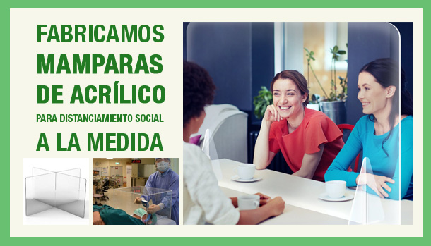 Fabricamos mamparas de acrílico para distanciamiento social a la medida